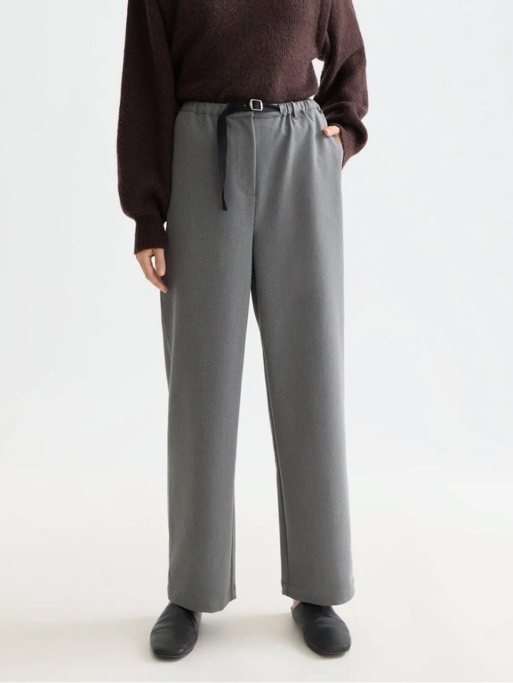 NWT Scotch & Soda Ezra High Rise Wide Leg Ankle Pants Dark Gray Small Amsterdam